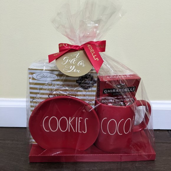 Rae Dunn cookies cocoa mug plate Ghirardelli  popcorn snack - Picture 1 of 5